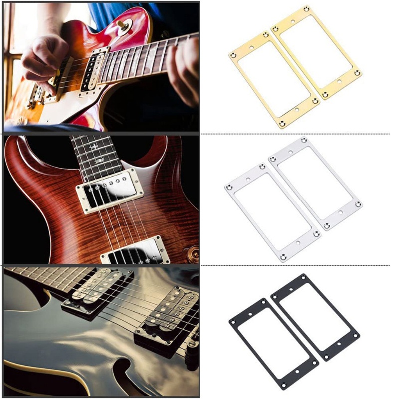 Set 2 vòng pickup đàn guitar điện khung phẳng bằng kim loại
