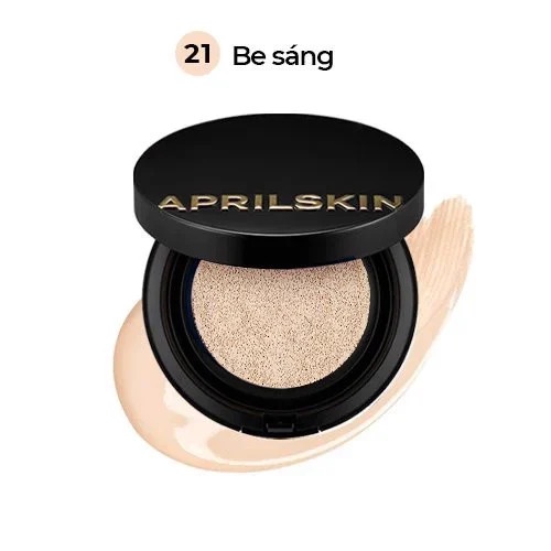 Phấn Nước April Skin Magic Snow Cushion Triple Cover Powder Moisture Serum Base 24-HR Fixing 15Gr [MẪU MỚI 2022]