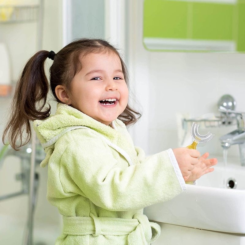 Bàn chải đánh răng silicone hình chữ U vệ sinh răng miệng cho bé