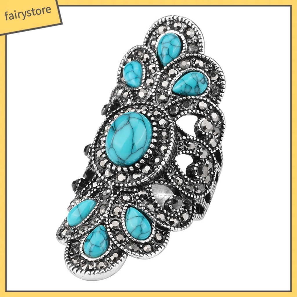 Nhẫn Hợp Kim Đính Đá Phong Cách Cổ Điển Cho Nữ