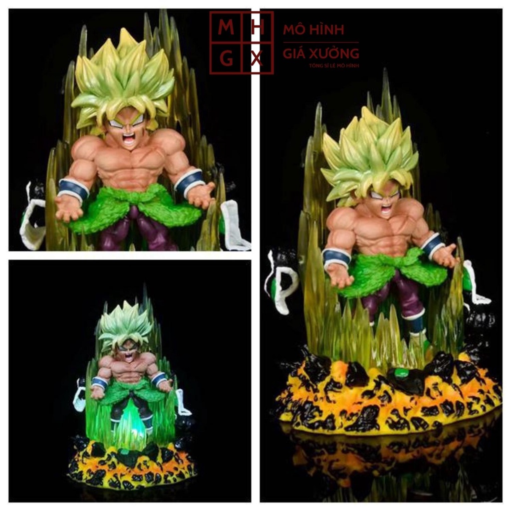 Mô hình Dragon Ball Broly Super Saiyan Có Đèn Led  - Cao 14cm mô hình figure 7 viên ngọc rồng giá xưởng