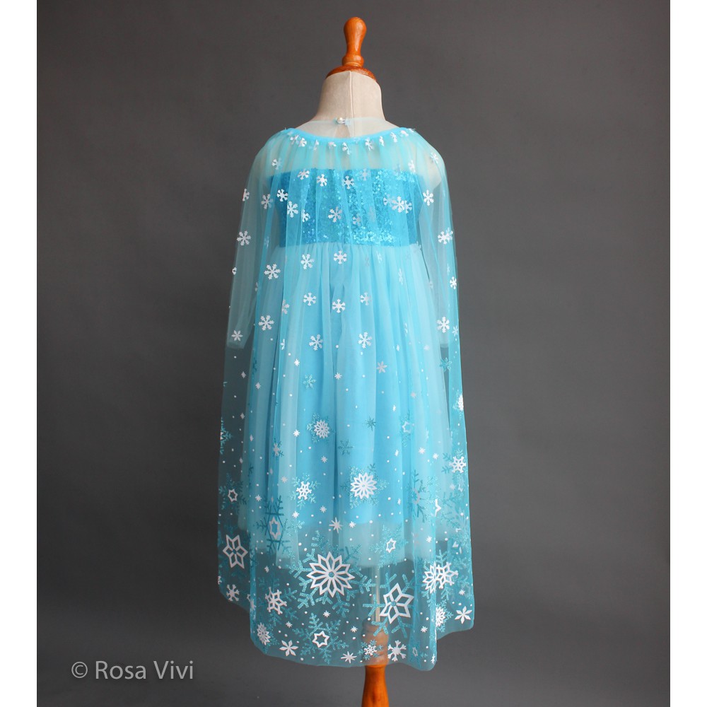 Đầm nữ hoàng băng giá Elsa áo choàng