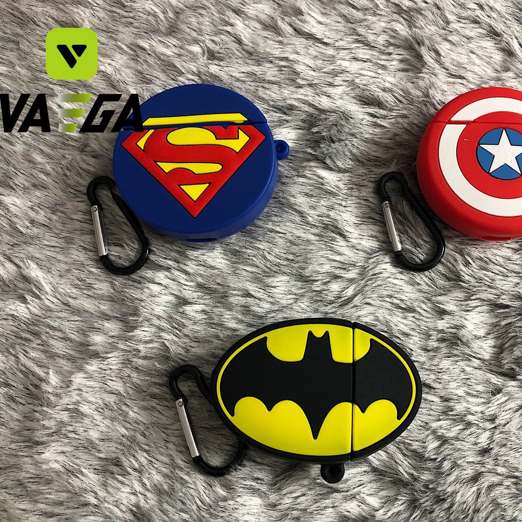 Vỏ bảo vệ tai nghe Apple Airpods 1 và 2 vỏ sạc, Loạt phim Marvel. Trái cây. hình hoạt hình, silicon TPU chống chịu