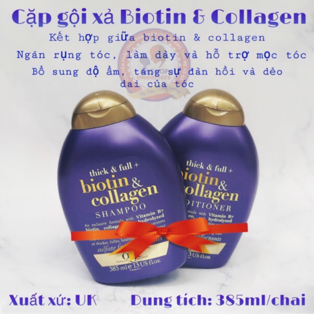 Cặp gội xả biotin & collagen hàng chính hãng