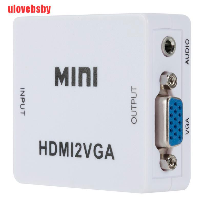 [ulovebsby]VGA To HDMI Full HD Video 1080P Converter Box Adapter For PC Laptop DVD HDTV