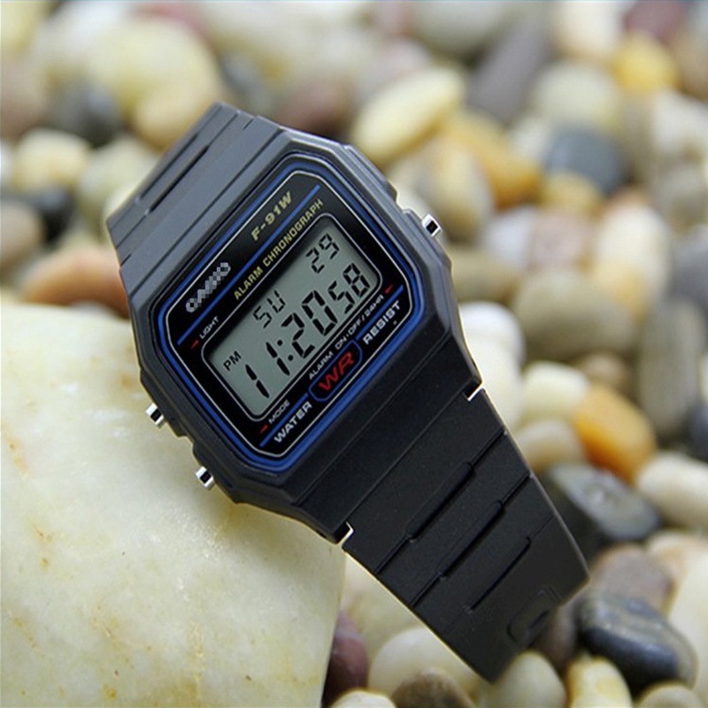 Đồng hồ Casio điện tử nam nữ F91 dây nhựa huyền thoại chống nước siêu bền | BigBuy360 - bigbuy360.vn