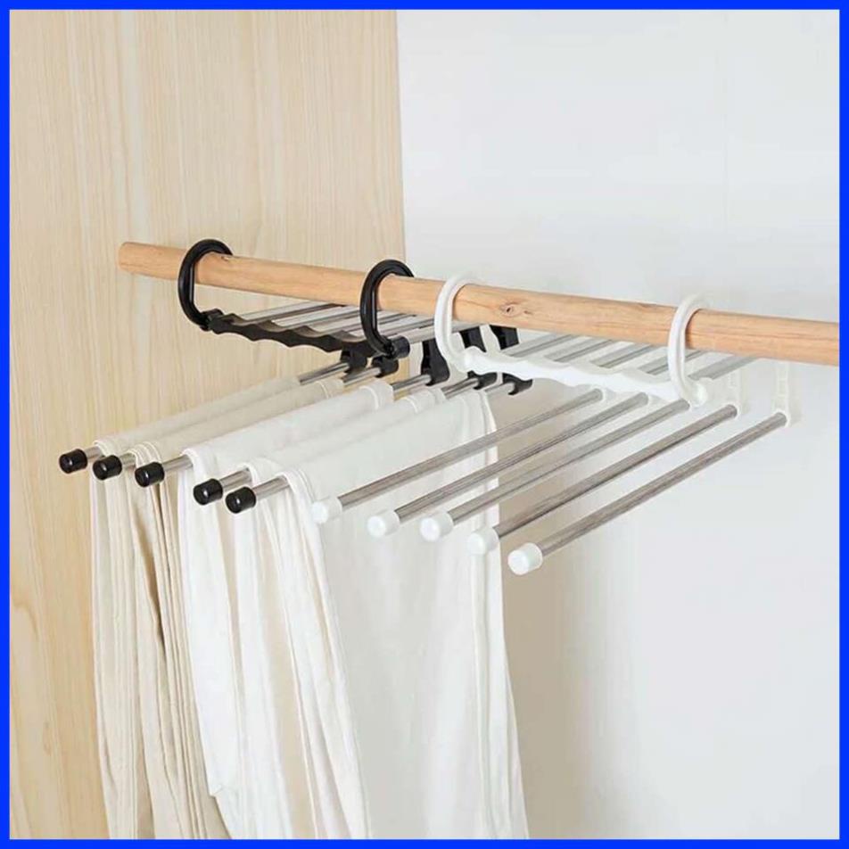 Móc treo quần áo 5 tầng đa năng thông minh, thanh treo đồ 5 tầng tiết kiệm diện tích đồ gia dụng tiện ích