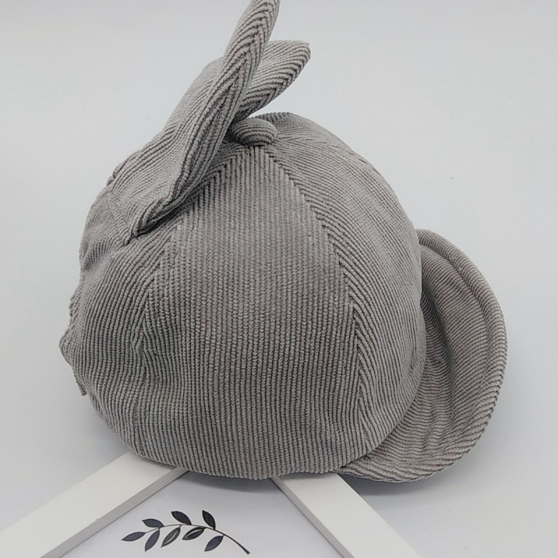 Mũ Lưỡi Trai Mềm Thoáng Khí Thiết Kế Tai Thỏ In Chữ Dễ Thương Cho Bé