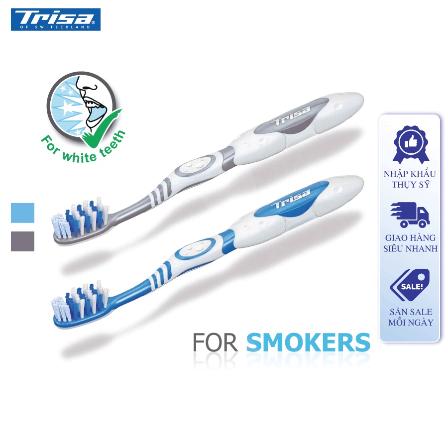 Bàn Chải Đánh Răng Dành Cho Người Hút Thuốc Lá Trisa For Smokers Giúp Làm Sạch Răng Thơm Miệng