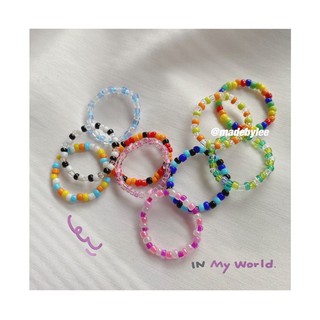 Nhẫn hạt cườm nhiều màu Nhẫn handmade Beadring MADEBYLEE