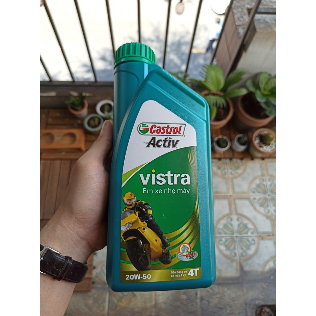 Dầu nhớt Castrol Activ Vistra 20w50 4T loại 1 lít &amp; 0.8 lít