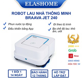 Robot lau nhà thông minh braava jet 240 tự động phun nước, điều khiển qua app điện thoại
