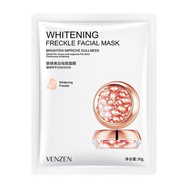 Mặt Nạ Venzen Whitening Freckle Facial Mask Viên Dưỡng Trắng Da àn Nhang