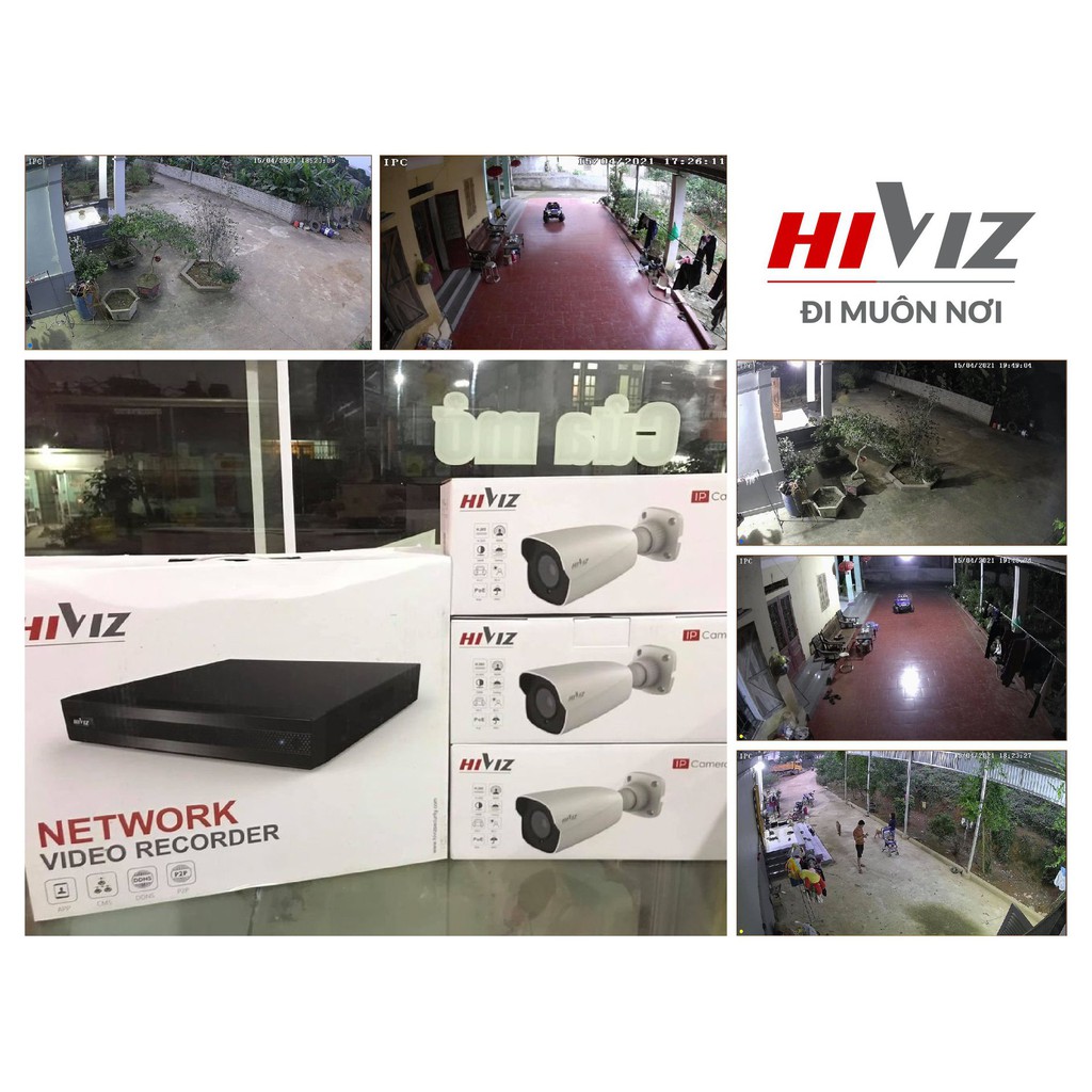 [Mã 77ELSALE hoàn 7% đơn 300K] Camera IP HIVIZ HZI-D44E3L-PA2