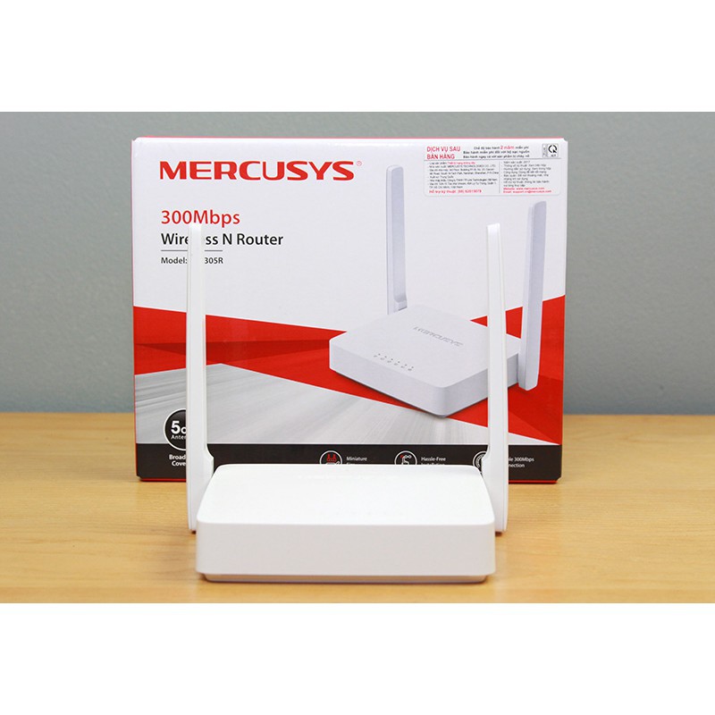 Thiết bị định tuyến có thu phát vô tuyến Wifi Chuẩn N Mercusys MW301R-300Mbps -