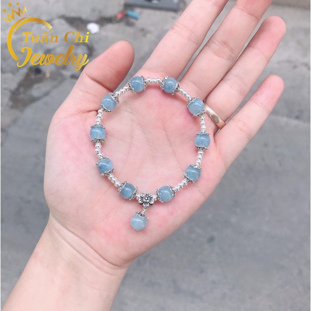 Lắc Tay Nữ HÀNG CAO CẤP Vòng Tay Bạc Nữ Cao Cấp, Kết Hợp Đá Phong Thủy Tự Nhiên Mang Lại May Mắn Và Tài Lộc