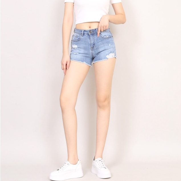 Quần Short Jean Nữ Thời Trang Rách To Gấu Tua Rua CT Jeans | BigBuy360 - bigbuy360.vn