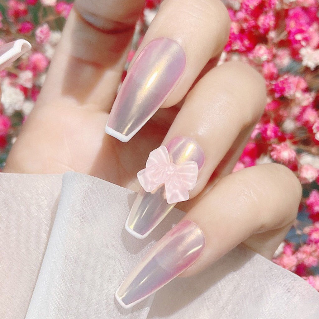 Hạt đính trang trí móng hình nơ 3D xinh xắn dành cho Nail