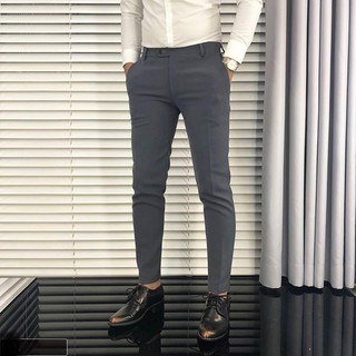 Quần tây ( âu ) nam xám đậm Reality , co giãn 4 chiều , ống côn form Hàn Quốc, ko nhăn ko xù