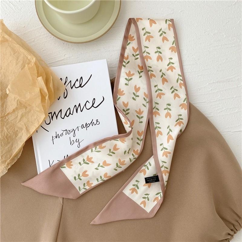 Bộ Sưu Tập Khăn Lụa Đa Năng Nâu Huyền Bí Phụ Kiện Tóc Phụ Kiện Thời Trang Xu Hướng Hàn Quốc