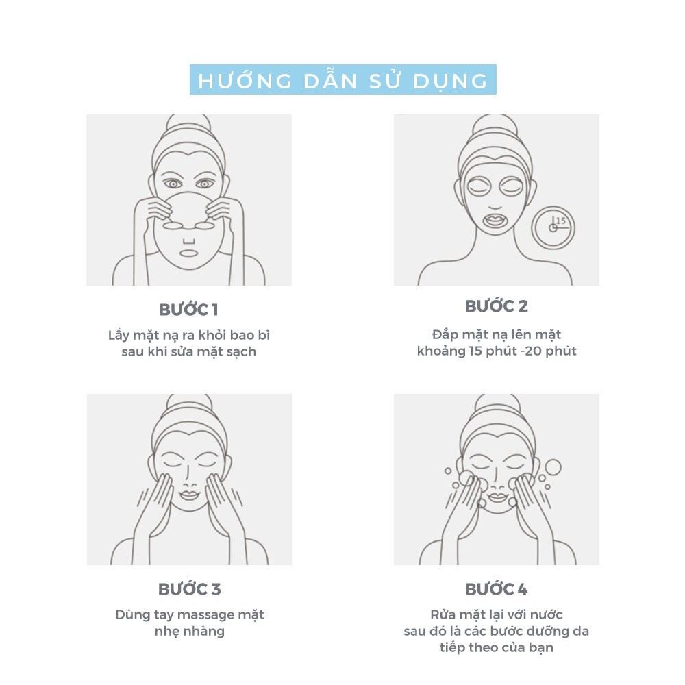 Mặt nạ dưỡng da giấy chống lão hóa dưỡng ẩm trắng da giảm mụn đá băng images LUVELA MN10