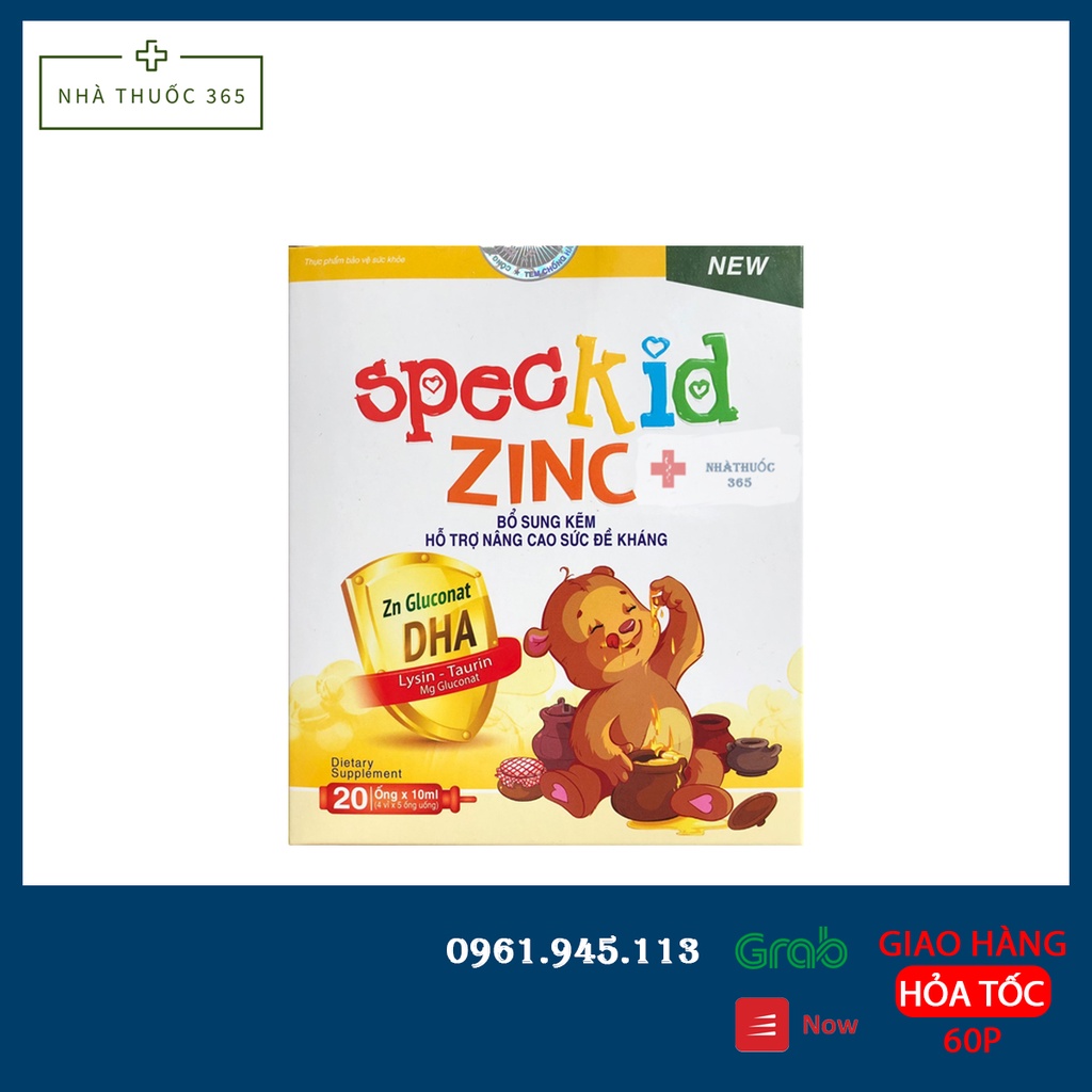 Speckid zinc bổ sung kẽm hỗ trợ nâng cao sức đề kháng hàng bảo quản theo chuẩn GMP