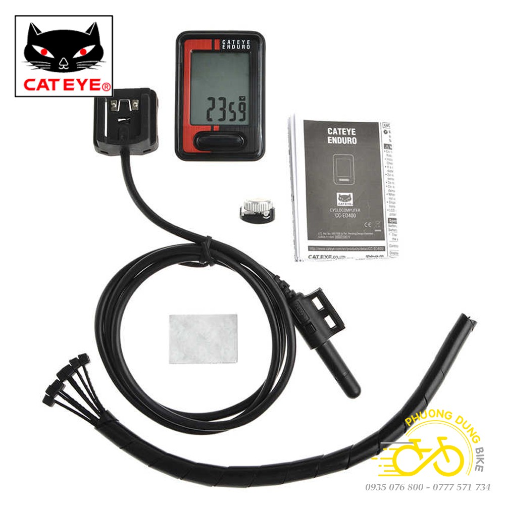 Đồng hồ đo tốc độ xe đạp có dây CATEYE ENDURO CC-ED400
