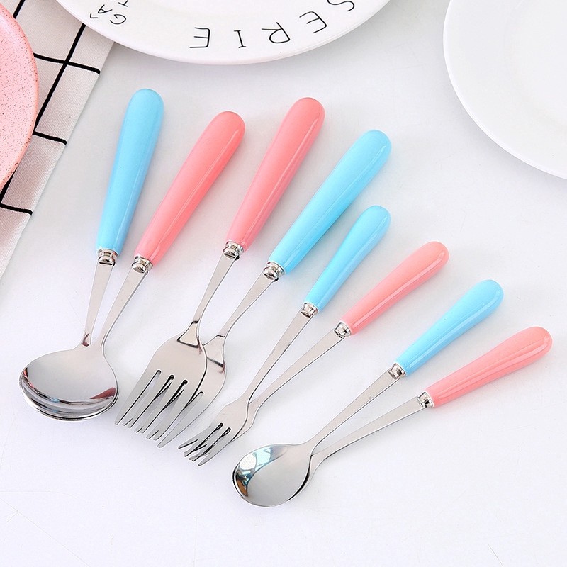 Nĩa thép không gỉ dễ thương phong cách Hàn Quốc