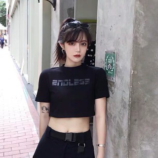 Áo croptop in chữ nữ ENDLESS