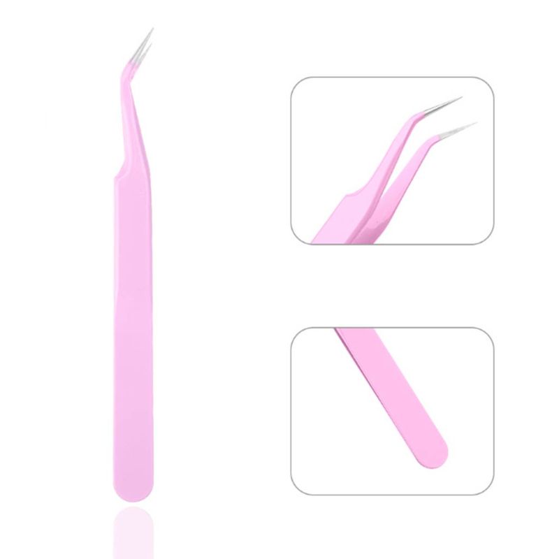 Nhíp Uốn Cong Làm Dài Lông Mi Bằng Thép Không Gỉ Màu Kẹo Macaron