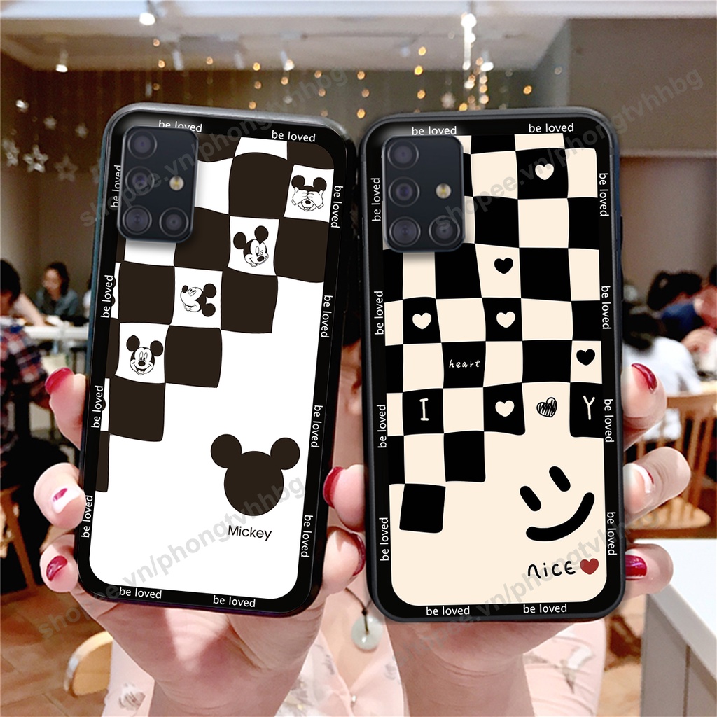 Ốp lưng Samsung A31 / A51 / A71 in mẫu trái tim caro, chuột mikey thể thao cực đẹp cute