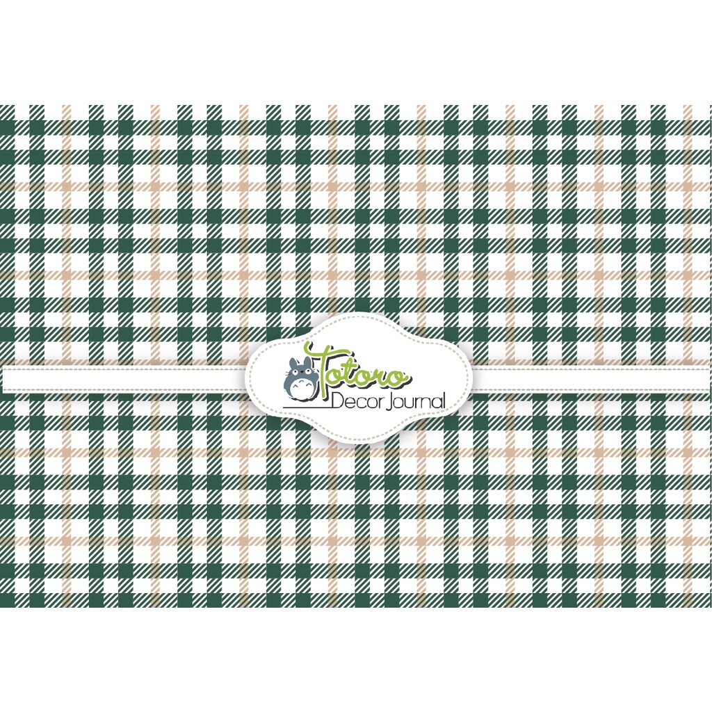 Combo 8 tờ Giấy nền gói hàng gói quà họa tiết caro xanh lá