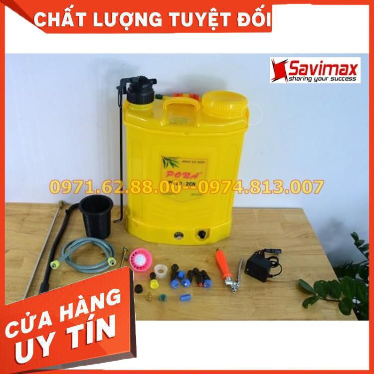 Bình xịt điện Pona PN20-2CN, Bình xịt điện 2 chức năng vừa bơm tay vừa chạy điện Chất lượng