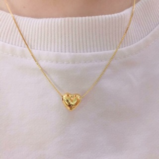 Dây chuyền nữ mặt trái tim phồng cao cấp