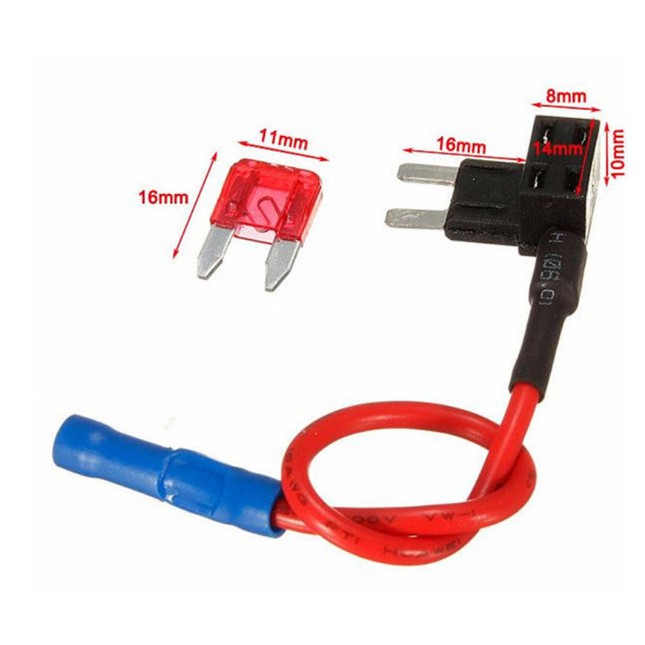 Dây câu/ nối cầu chì dùng cho ô tô, xe hơi (Car Fuse Adapter Tap, Fuse Holder/ Connector - Mini type