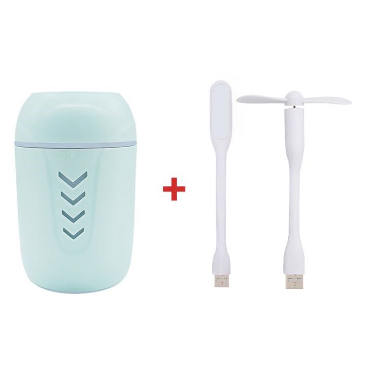 Máy phun sương mini - FOLLOW shop GIẢM 10K - tặng kèm quạt và đèn USB - Máy tạo độ ẩm không khí humidifier - GD135