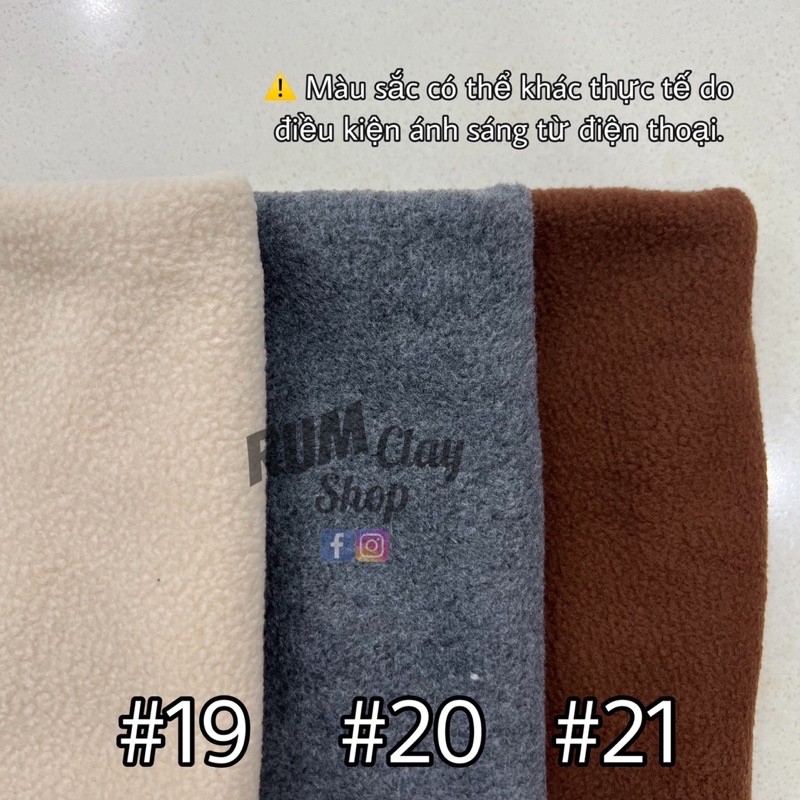 Vải nỉ Lông Cừu #13 đến #21 dành cho doll, Obitsu