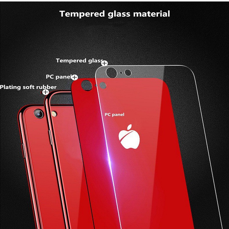 Sale 70% Ốp điện thoại kính cường lực sang trọng cho iPhone,7 Plus,Màu hồng（Rose Gold）GIÁ GỐC 67,000Đ-83B56