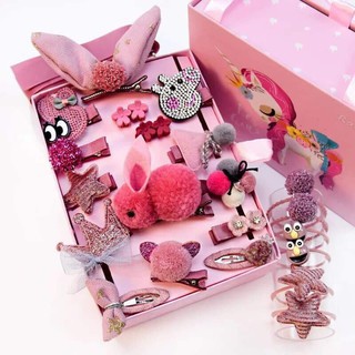Mẫu mới hộp kẹp tóc set 24 chi tiết cho bé gái