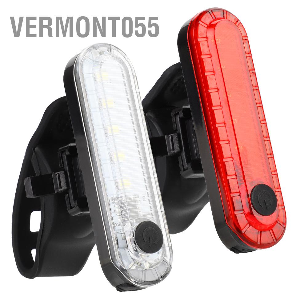 Vermont055 Outdoor COB Bike Rear Saddle Lamp Tail Safety Warning Red Light Night Riding Accessory
