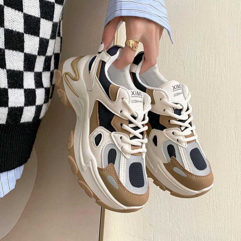 Giày MWC 0565 - Giày Thể Thao Nữ, Sneaker Đế Cao Phối Màu Thời Trang Cá Tính