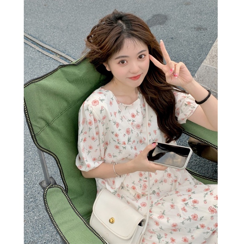 Váy hoa nhí 🌸 Đầm dài maxi tay lỡ hoạ tiết hoa nhỏ phong cách Hàn Quốc dành cho nữ PHULA | BigBuy360 - bigbuy360.vn