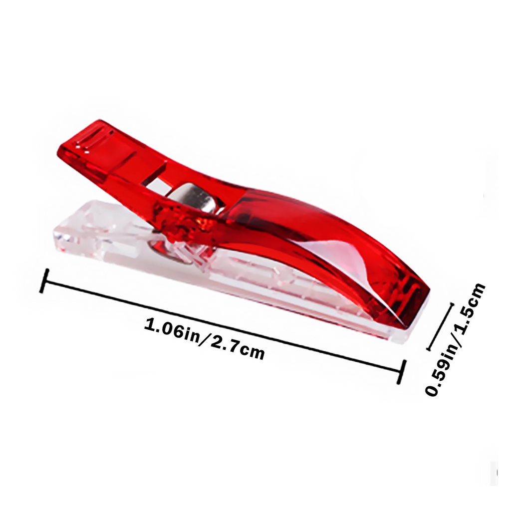 50Pcs Sewing Craft Quilt Binding Plastic Clips Clamps Pack of 50 Clear