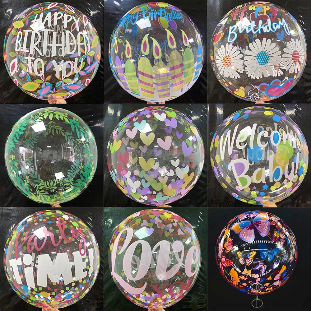 Bong bóng trong suốt 20 inches khổng lồ dùng trang trí tiệc