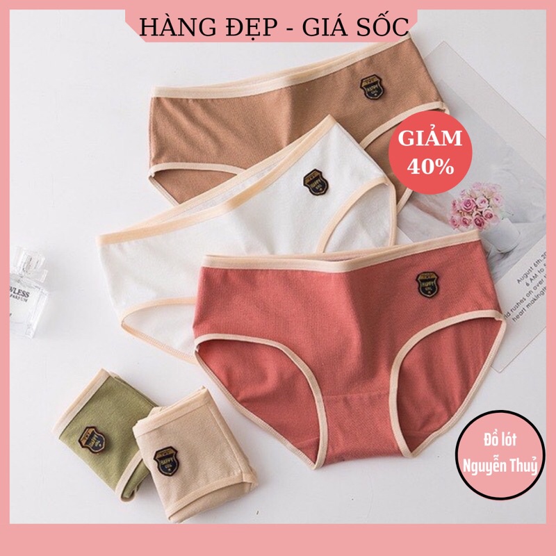 Combo 5 quần lót nữ cotton Happy Girl cao cấp  🔥🔥