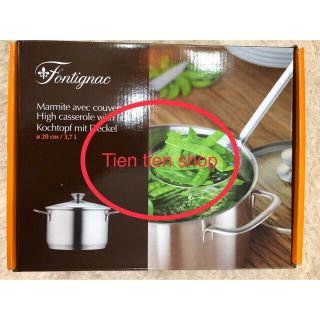 Nồi inox nắp kiếng 20cm( quà tặng coopmart)