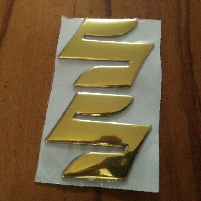 Bộ chữ nổi S suzuki crôm vàng nhập thái
