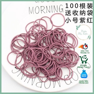 Chun Buộc Tóc Túi Zip Set 100 Chiếc