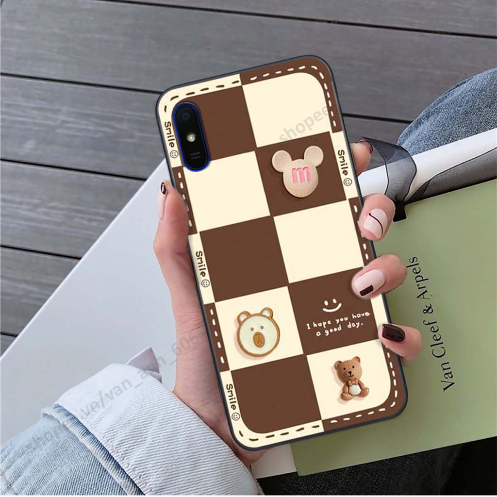 Ốp lưng Xiaomi Redmi 7A / 8A / 9A hình gấu, kẹo dễ thương cute
