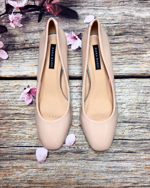 Zara basic 5cm gót vuông